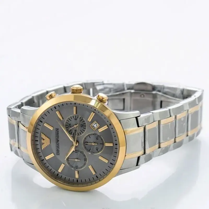 Emporio Armani Renato Chronograph Silver Dial Men's Watch- AR11076